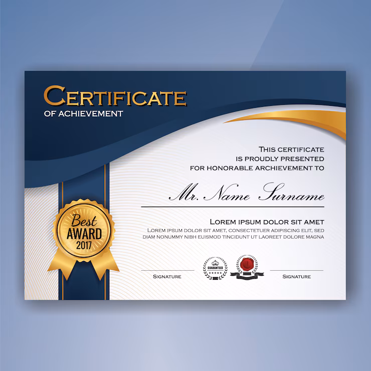 Certificate Design services